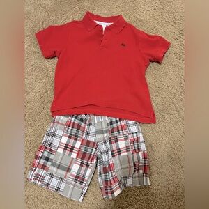 Boys polo and short set